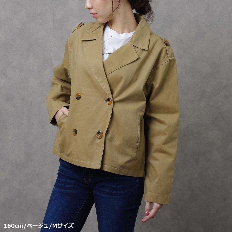 レディース ファッション 40代 30代 春 アウター スプリングコート トレンチコート ショート丈 カジュアル ナチュラル オーバーシルエット Anlulu 通販 Yahoo ショッピング