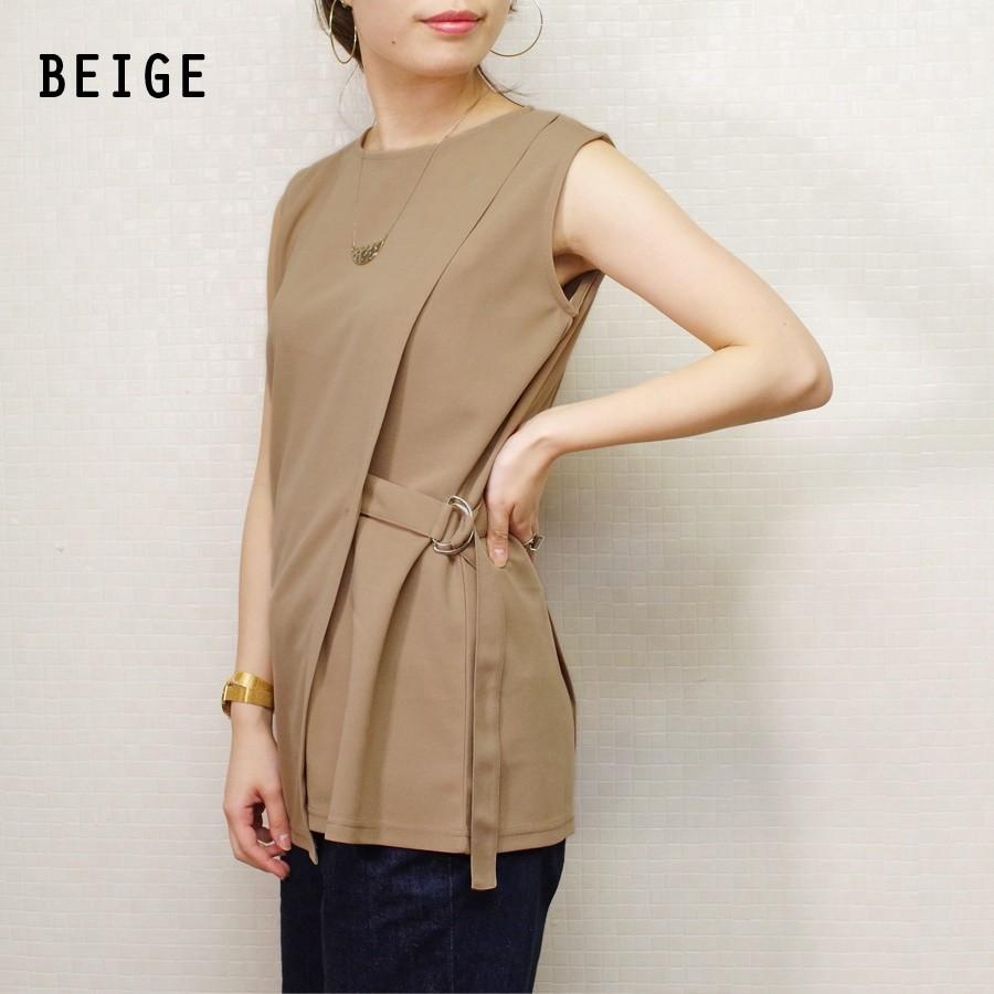 トップス 春 レディース ファッション ノースリーブ 夏 シンプル サイドベルト きれいめ 大人カジュアル オフィス プチプラ Anlulu 通販 Yahoo ショッピング