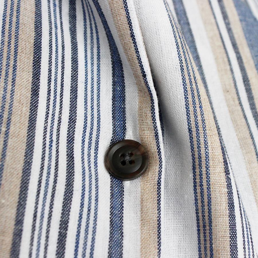 ワンピース 春 長袖 レディース シャツワンピ ロングワンピース ロング丈 ロングシャツ 30代 40代 きれいめ 夏 ストライプ 体型カバー 七分袖 | mitis | 09