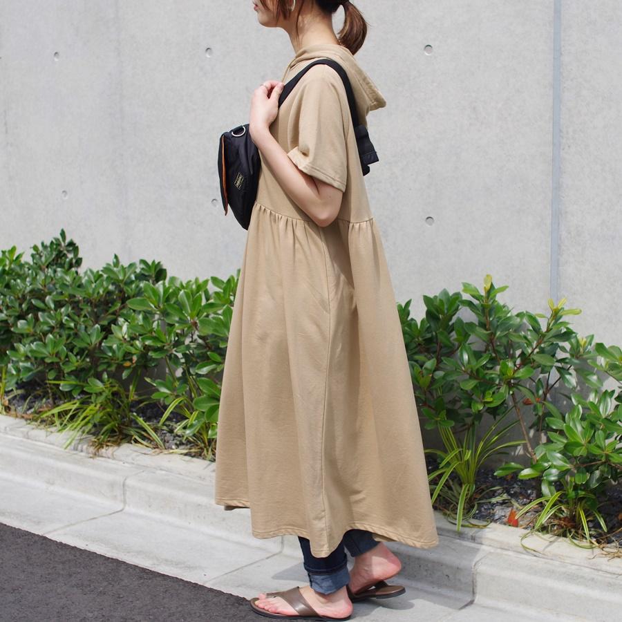 ワンピース ロング レディース ファッション 30代 40代 体型カバー 大きいサイズ ゆったり フード付き パーカーワンピ ママファッション プチプラ 8003 Anlulu 通販 Yahoo ショッピング