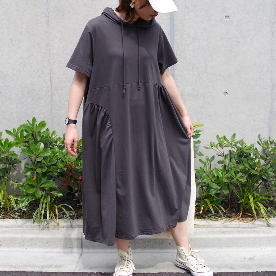 ワンピース ロング レディース ファッション 30代 40代 体型カバー 大きいサイズ ゆったり フード付き パーカーワンピ ママファッション プチプラ 8003 Anlulu 通販 Yahoo ショッピング