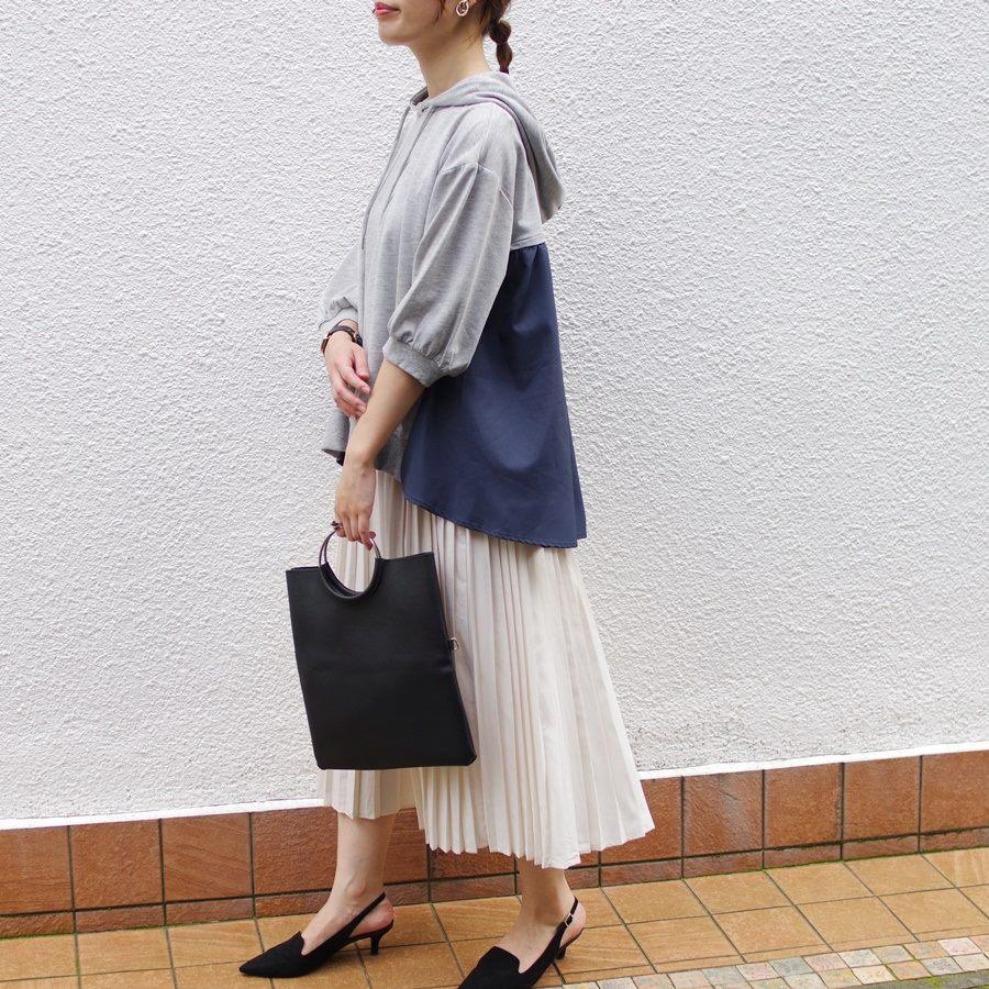 パーカー レディース ファッション 春 夏 30代 40代 体型カバー ゆったり 異素材 切り替え バック切替 フーディ プチプラ 8019 Anlulu 通販 Yahoo ショッピング