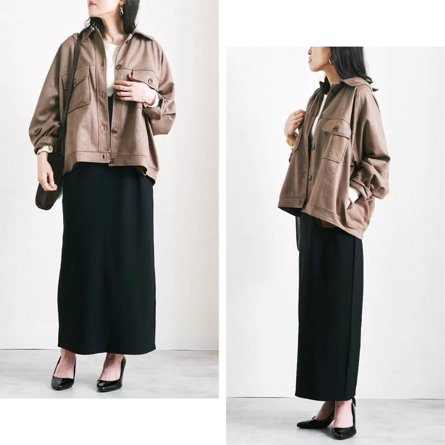 スエードジャケット アウター ブルゾン メンズライク オーバーサイズ レディース ファッション 秋 冬 30代 代 40代 ゆったり 大きめ 体型カバー Anlulu 通販 Yahoo ショッピング