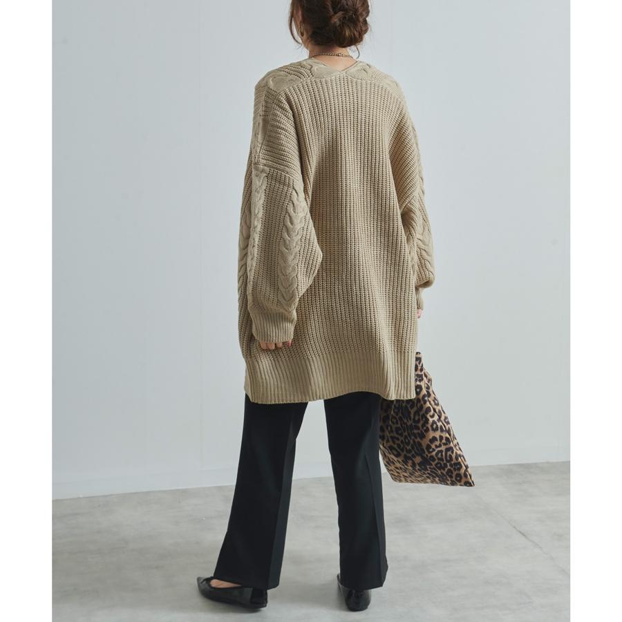 ニット カーディガン ケーブル トッパー 羽織り オーバーサイズ