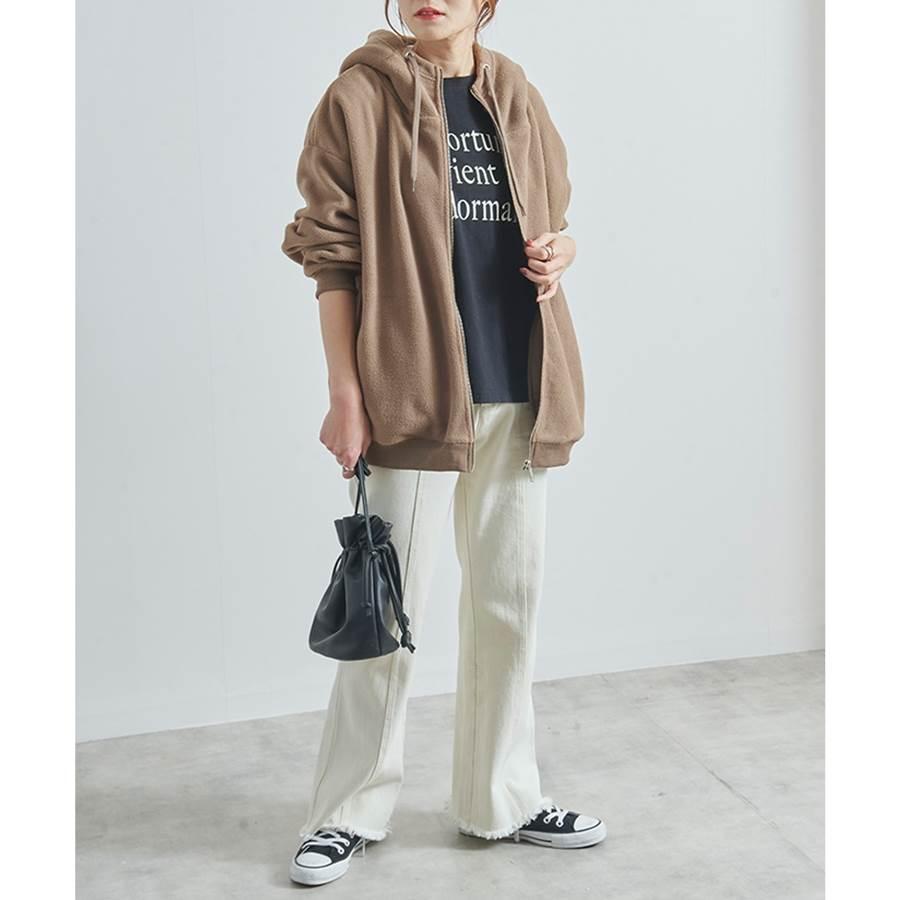 フリース パーカー レディース ジップ ソフトタッチ アウター