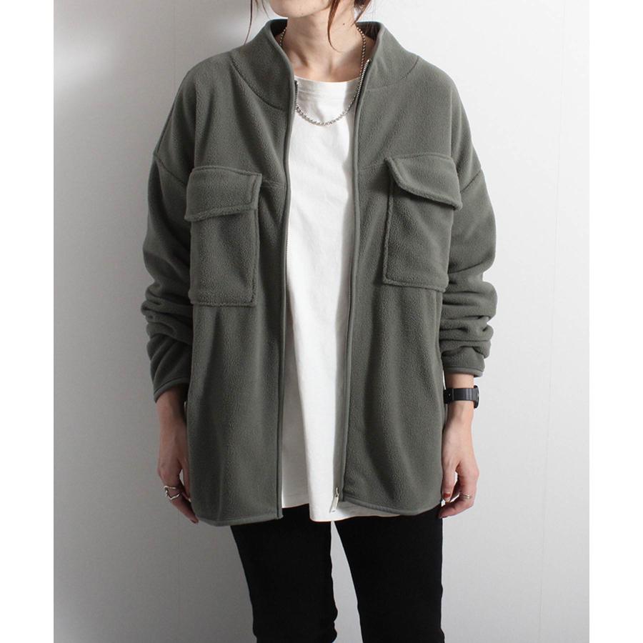 フリース ハイネック ジャケット レディース ポケット付き ブルゾン