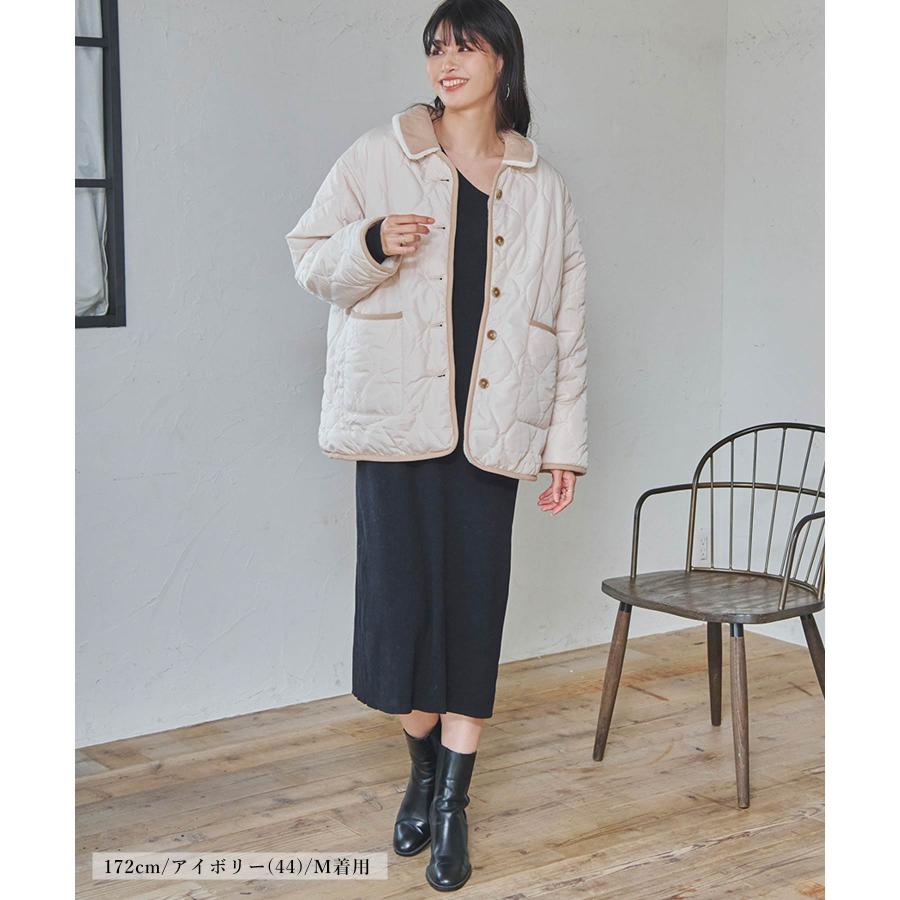 ブルゾン レディース キルティング ファー リバーシブル 秋 冬 春 3Way