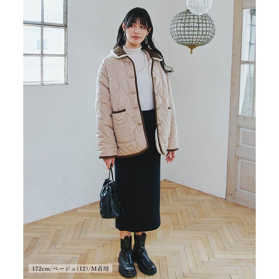 ブルゾン レディース キルティング ファー リバーシブル 秋 冬 春 3Way