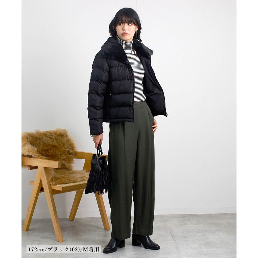 ダウンジャケット レディース 秋 冬 フェイクファー 中綿 ブルゾン