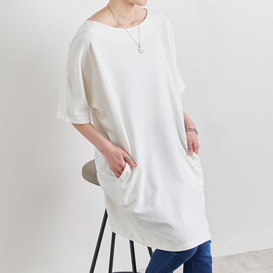 チュニック レディース 半袖 春 夏 カノコ ドルマン 大人 : anlulu