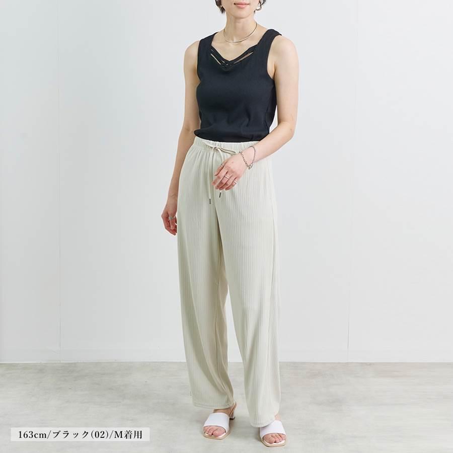 タンクトップ レディース 夏 胸元 クロス ストラップ : anlulu - 通販