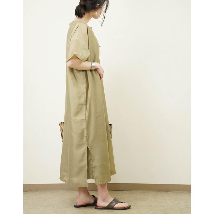 ワンピース ロングワンピース 半袖 インナー付 レディース ファッション 春 夏 30代 代 40代 ゆったり 大きめ 体型カバー 透け素材 シアー Anlulu 通販 Yahoo ショッピング