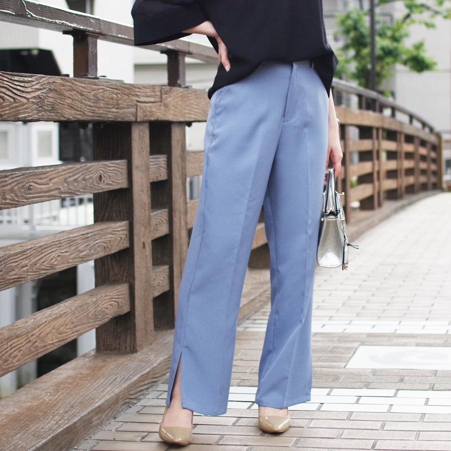 ワイドパンツ レディース きれいめ 春 ファッション 通勤 オフィス 30代 40代 スラックス ボトム ゆったり ウエストゴム Anlulu 通販 Yahoo ショッピング