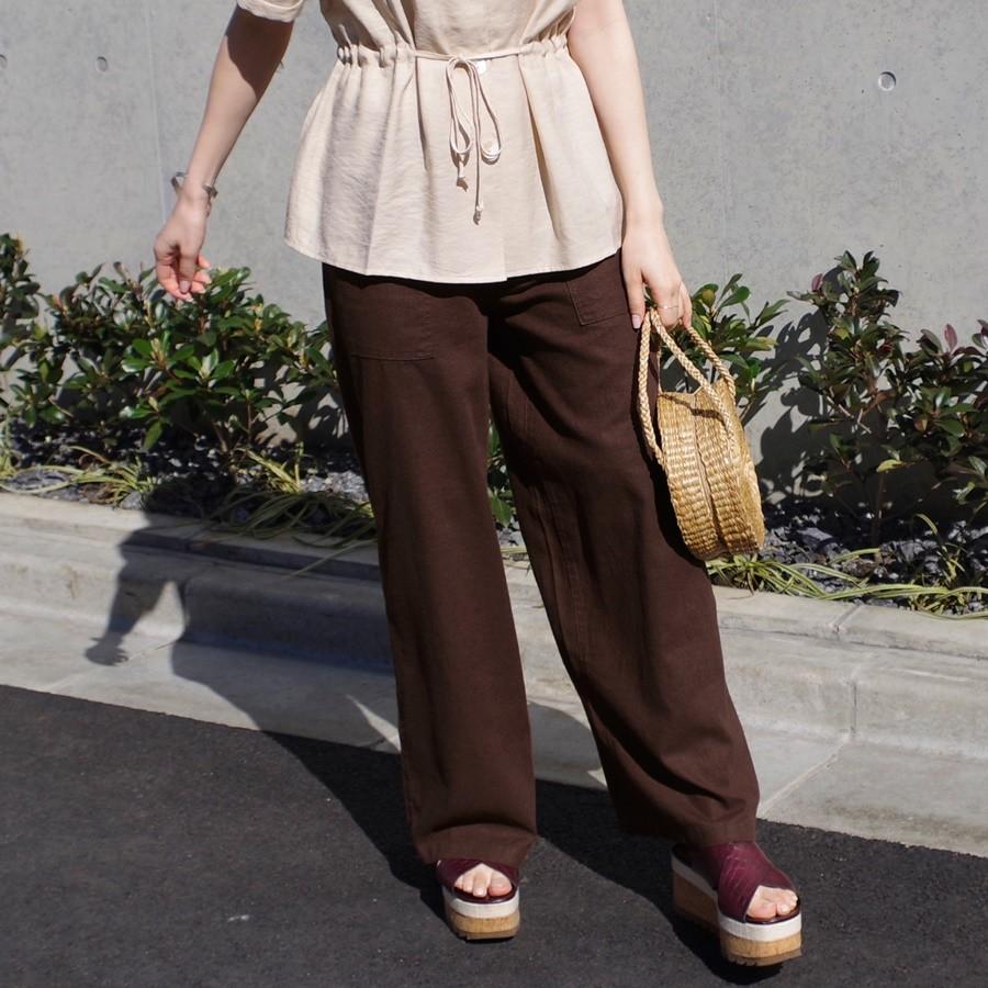 ワイドパンツ レディース ファッション 30代 40代 ゆったり オフィスカジュアル ベイカーパンツ ボトム 綿麻 春 夏 シンプル アンルル Anlulu Anlulu 通販 Yahoo ショッピング