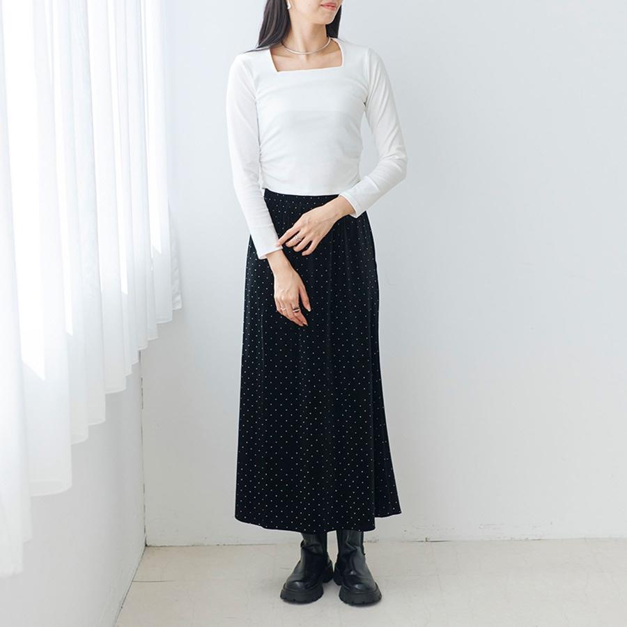 マーメイドスカート レディース ラインストーン ベロア : anlulu