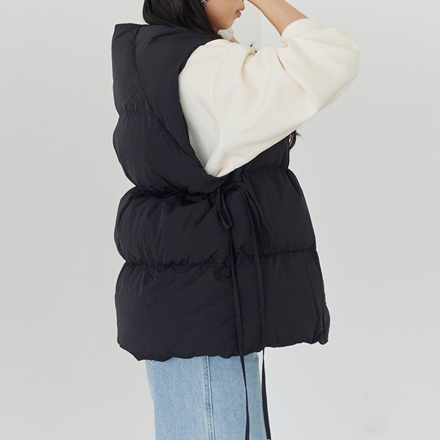 33℃ ブラック　ダウン　フレア　バックリボン　ベスト 33℃ ブラック ダウン フレア バックリボン ベスト 【公式通販】
