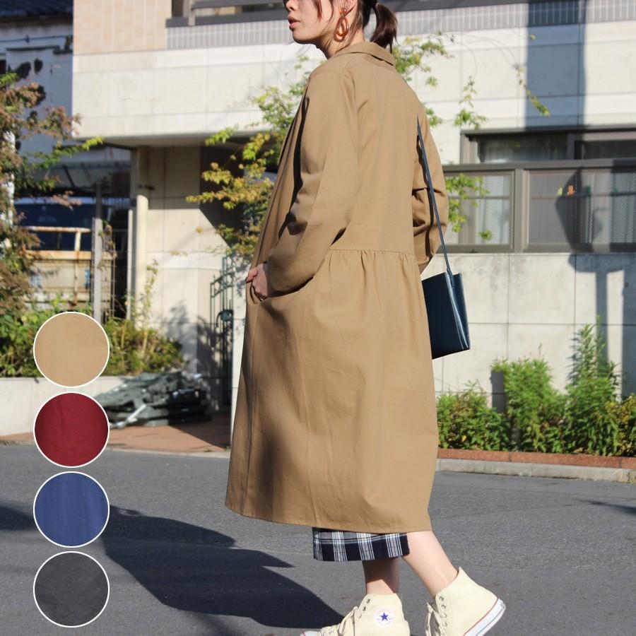 トレンチコート レディース ファッション 40代 30代 秋 冬 アウター コート ライトアウター ロングコート ツイル シンプル Anlulu Anlulu 通販 Yahoo ショッピング