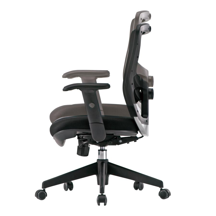 TOKIO オフィスチェア FCM-5 肘無 ヘッドレスト付 メッシュチェア