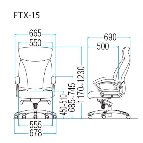 TOKIO マネージャーチェア（レザーチェア） FTX-15 社長椅子 オフィス 