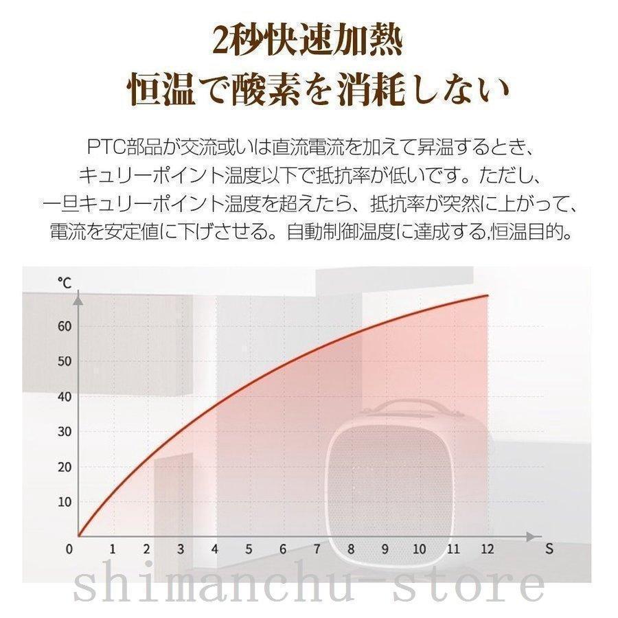 電気暖房セラミックヒーターミニ型電気ヒーターファンヒーター2秒速暖静音500W節電冷え症対策無臭加熱転倒オフ省エネ｜relari｜17