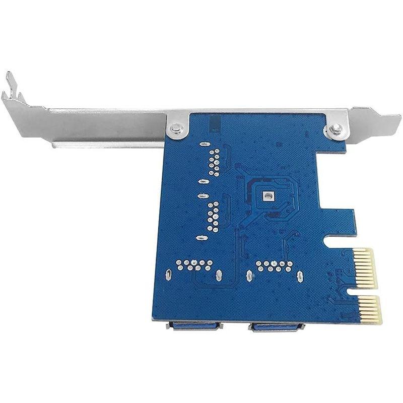 PCIe 1x 4X 8X 16XスロットライザーカードPCI-E1X〜外部4 PCI-e USB 3.0アダプターマルチプライヤーカード（｜relawer｜05