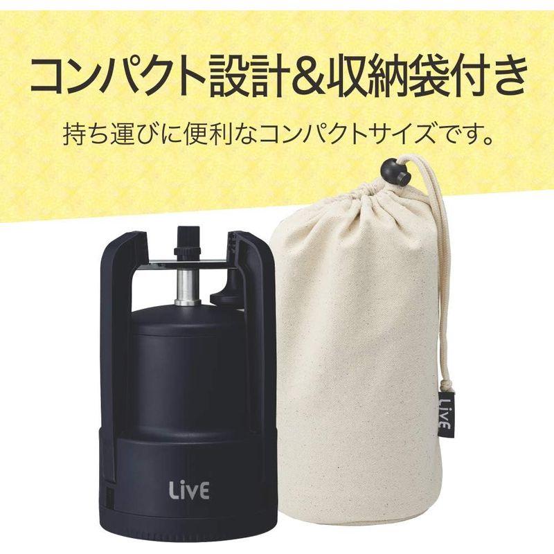 ドウシシャ 氷かき器 手動 LivE かちわり手動かき氷器 収納袋付き 製氷カップ付き ブラック IS-D-20BK｜relawer｜03