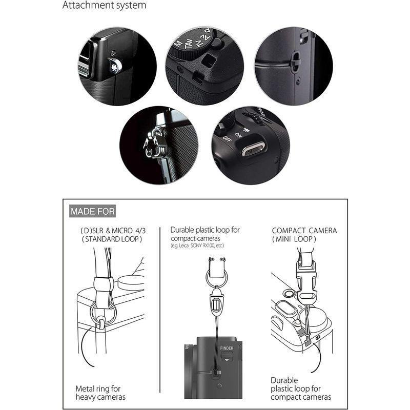 CANPIS ネックストラップ?カメラ用ストラップ?本革?調整可能?手作り?コンパクト?一眼レフ＆ミラーレス一眼用?CP006-ブラック｜relawer｜08