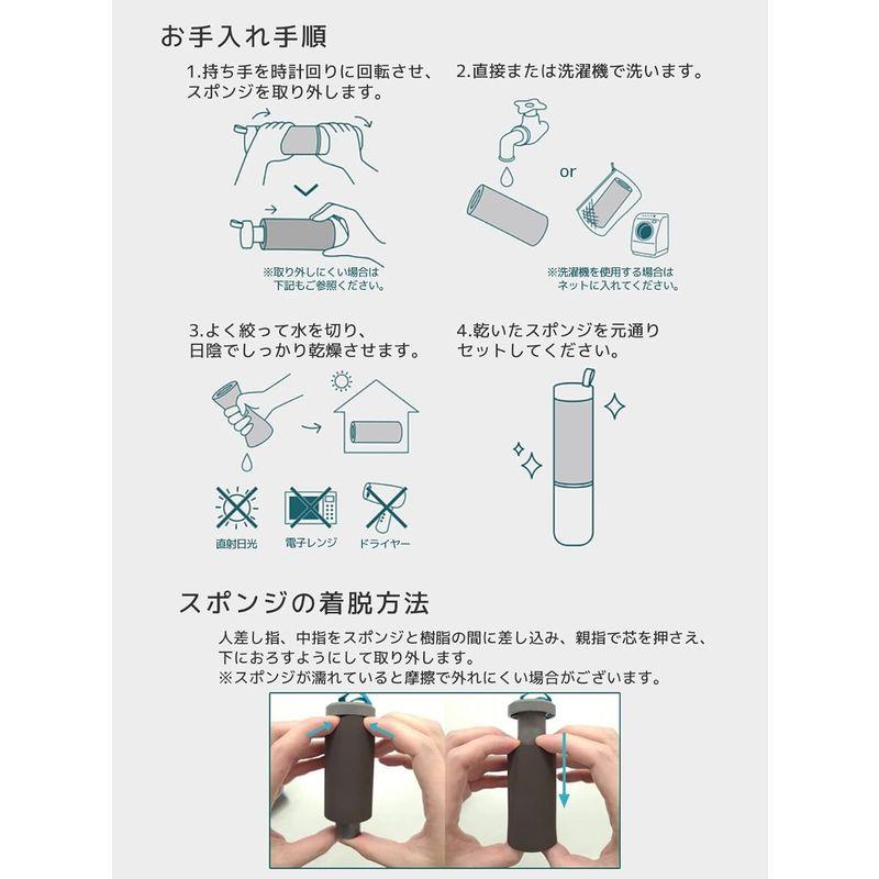 アイオン STTA 超速乾 超吸水 スティック型 スポンジタオル ダークブルー コンパクト 携帯用 日本製 1本入｜relawer｜04