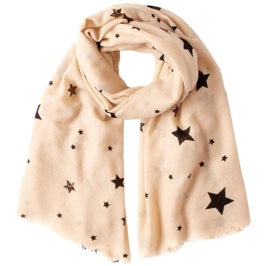 シトラス スター柄ストール Copper Gold Big Small Star Beige Black Eu 100 190cm Free サ 109 237 9 154