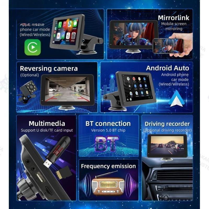 ワイヤレス CarPlay＆Android Auto対応 7インチ ディスプレイ 