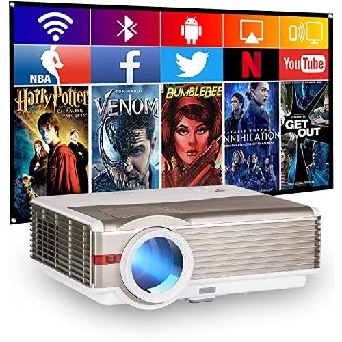 60ルーメンhd Wifiプロジェクター Bluetooth1080p Ledスマートandroidワイヤレ 無線投影 プロジェクター屋外映写機 Www Inmera Com Ec