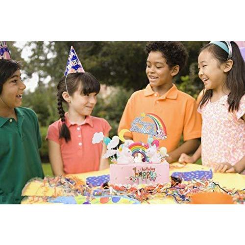 21激安通販 Kingsie ケーキトッパー ユニコーン 豪華 ケーキ デコレーション レインボー 虹 風船 可愛い ケーキ挿入カード 誕生日 パーティー ケーキ飾 Materialworldblog Com