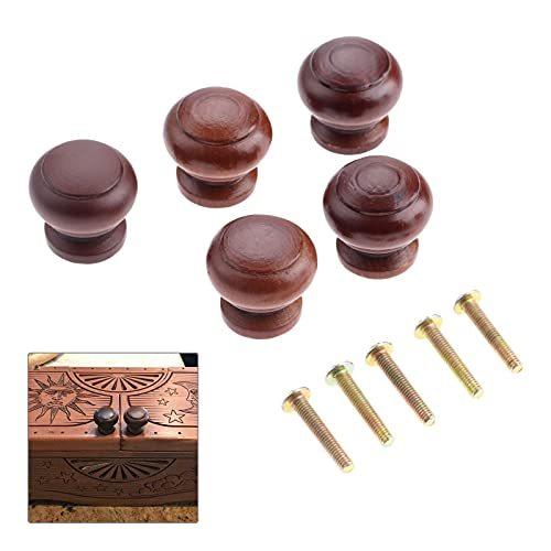 5個セット 木製 取っ手 つまみ ノブ 木製ハンドル ウッド たんす 引き出し 家具 引きノブ 引くハンドル グリップ キャビネット ワード 卓出