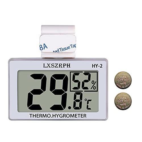 Gxstwu 温度計 爬虫類 湿度計 デジタル 両生類 温湿度計 Hd液晶 ベルクロ フック付き 爬虫類タンク テラリウム 飼育室 ビバリウム用 一 かわいい新作