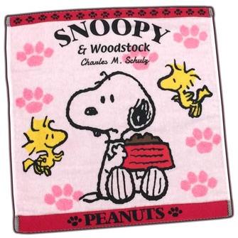 西川 ウォッシュタオル スヌーピー ハンドタオル ピンク 足跡 34x35cm 綿100 675wt くつろぎショップさのや 通販 Yahoo ショッピング