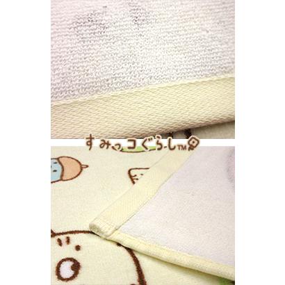 すみっコぐらし フェイスタオル かわいい クリーム きのこ 綿100
