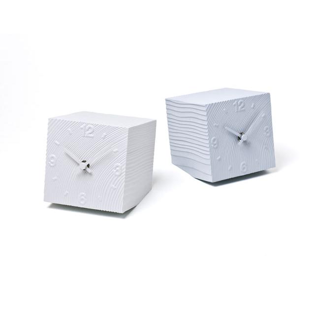 置き時計 cube キューブ AZ10-17 ホワイト グレー クロック レムノス 安積朋子デザイン 四角 自然 Lemnos【Y/41】｜reliable-yshop｜03