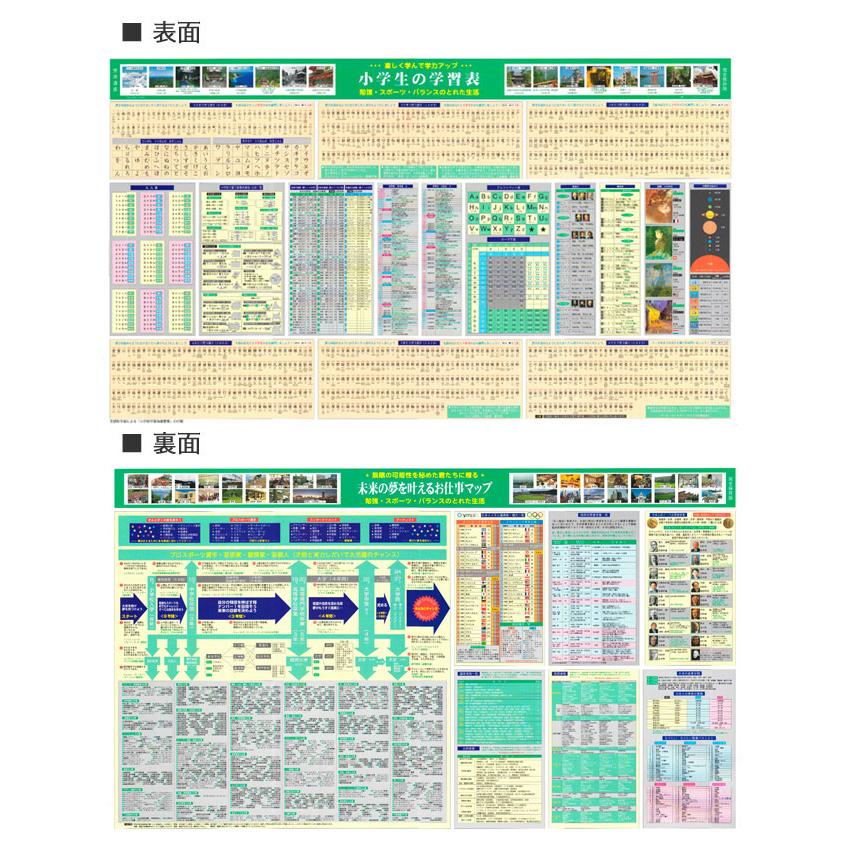 デスクマット 小学生の学習表未来のお仕事マップ 850×510mm ウオチ産業【mat2】|reliable-yshop|02