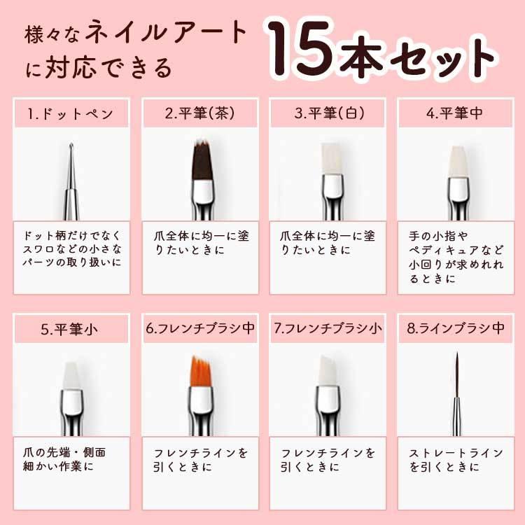 ネイルブラシ セット 極細 ネイルアート ジェルネイル ブラシ 筆