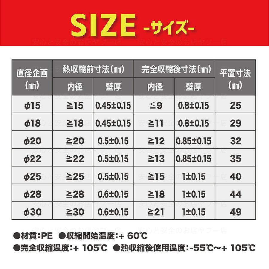 熱収縮 ラバー グリップ チューブ ロッド 釣り竿 カバー 内径φ15 18 20