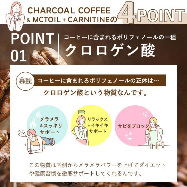 大特価！チャコールコーヒー+MCTオイル＆カルニチン(約1カ月分) 竹炭 チャコールクレンズ ケトン 燃焼 ダイエット カフェインレス ダイエットコーヒー｜relieflife｜14