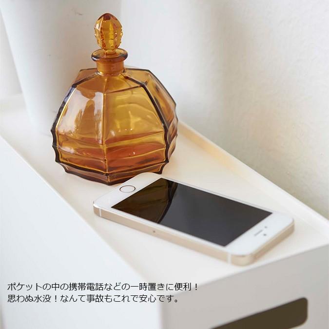 トイレットペーパーストッカー　プレートPlate　ホワイト 02294　トイレットペーパー　トイレ　収納　スマホ置き　生活雑貨　山崎実業｜relifeplaza-hhgoods｜03