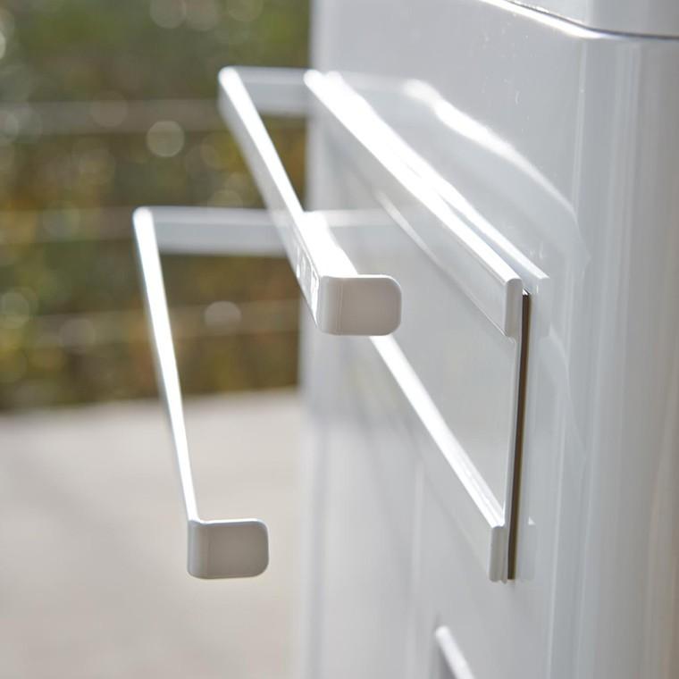 tower タワー 山崎実業 洗濯機横マグネットタオルハンガー 2段