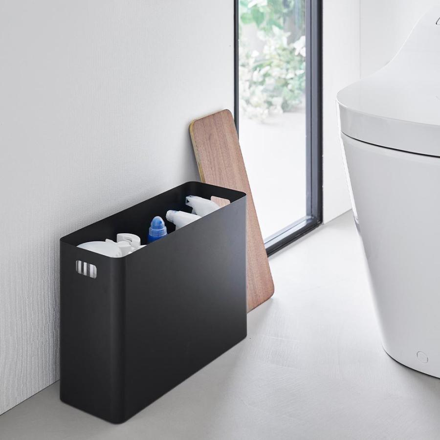 【在庫処分】山崎実業(Yamazaki) 蓋付き トイレ用品収納 ブラウン W3 RIN（山崎実業） 山崎実業 RIN 蓋付きトイレ用品収納 リン トイレ