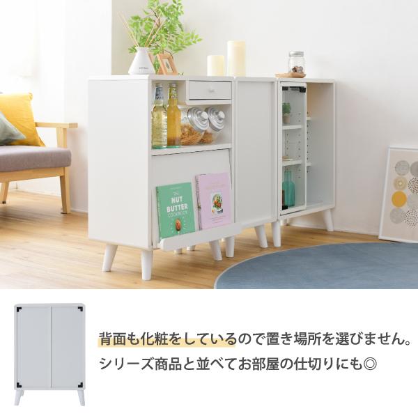 メーカー直送スライド ラック 幅50 奥行30 高さ73 Pico   脚付き 本棚 コミックラック 文庫本 漫画 一人暮らし ロータイプ オープンラックの画像