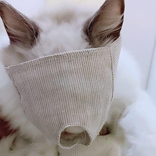 猫 爪きり補助具 ペット口輪 猫ベージュ マスク 爪切り補助用 目隠し 耳掃除 噛みつき防止 拾い食い防止 猫用マスク 猫 ネコメット 猫用マスクM