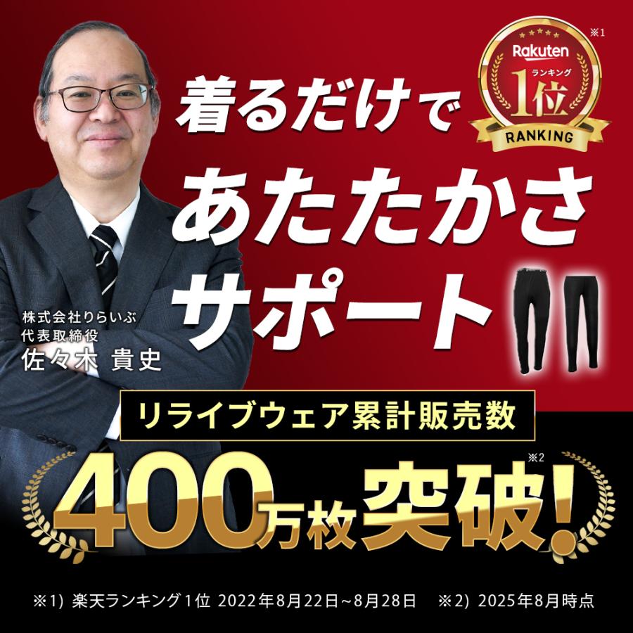 RELIVE（リライブ） スパッツ メンズ 前開きタイプリカバリーウェア