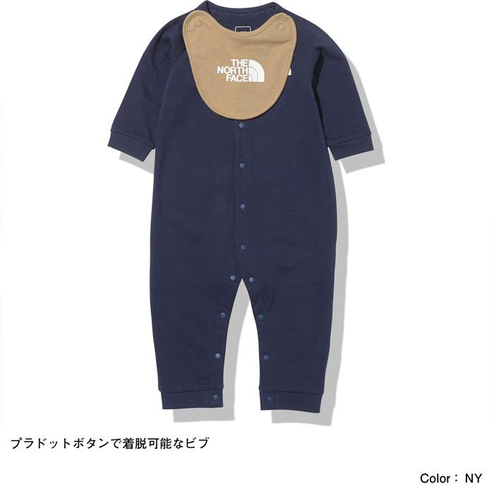 THE NORTH FACE NTB62154 B L/S Rompers & 2P Bib ザ・ノースフェイス ロングスリーブロンパース＆2Pビブ ギフト 出産祝い 男の子 女の子 赤ちゃん｜reload-ys｜05