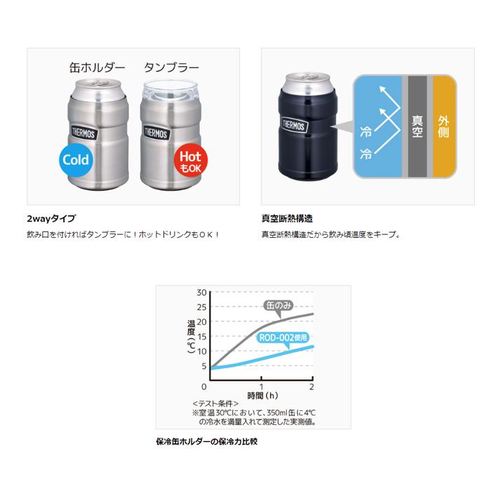 THERMOS（サーモス） 保冷缶ホルダー 350ml缶用 ROD-002 アウトドア