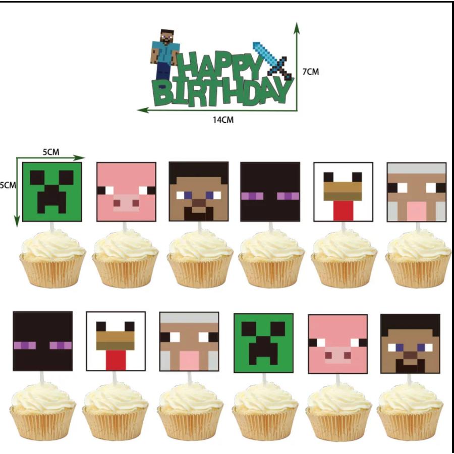 メーカー直送 即納 国内発送 マインクラフト Minecraft マイクラ 誕生日 ハッピーバースデー 風船 装飾 バルーン 飾り ガーランド パーティー セット 壁
